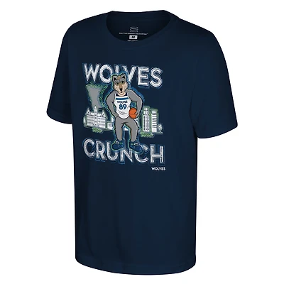 T-shirt Youth Stadium Essentials Navy Minnesota Timberwolves Mascot City Elementized
