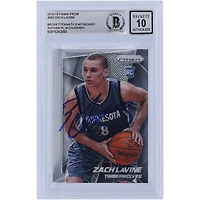 Carte de recrue Panini Prizm #262 2014-15 autographiée par Zach LaVine des Minnesota Timberwolves, témoin des fanatiques de Beckett, authentifiée 10