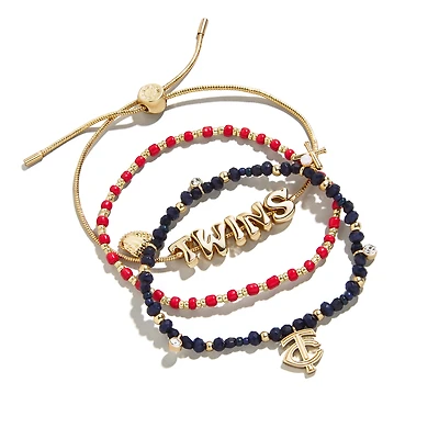 BaubleBar Minnesota Twins 3-Pack Bracelet Set