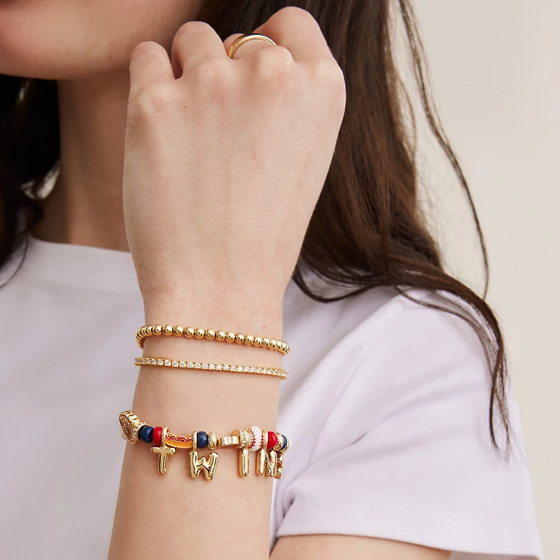 Bracelet perlé BaubleBar à motif Minnesota Twins