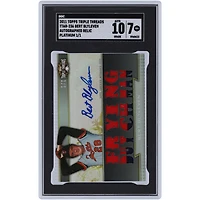 Bert Blyleven Minnesota Twins Autographed 2011 Topps Triple Threads Game Used Relic Platinum #TTAR-236 #1/1 SGC Authenticated 7/10 Card