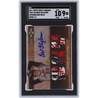 Bert Blyleven Minnesota Twins Autographed 2011 Topps Triple Threads Game Used Relic Wood #TTAR-235 #1/1 SGC Authenticated 9/10 Card