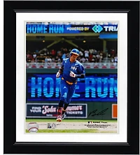 Photographie autographiée de Brooks Lee, trotteur de home run, 20 x 25 cm, des Twins du Minnesota