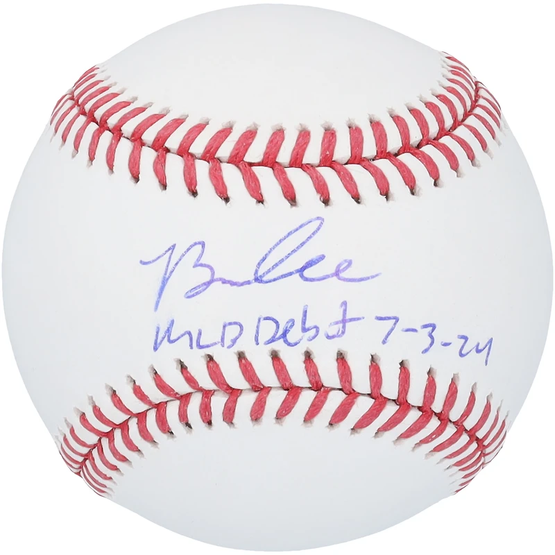 Brooks Lee Minnesota Twins Autographed Baseball with "MLB Debut 7-3-24" Inscription