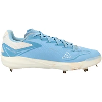 Crampons adidas bleus et blancs portés par Brooks Lee lors d'un match des Minnesota Twins de la saison 2024 de la MLB