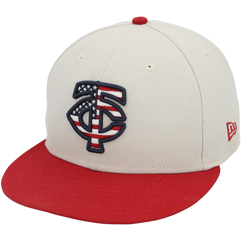 Brooks Lee Minnesota Twins Game-Used Tan New Era Cap from the 2024 MLB Season 