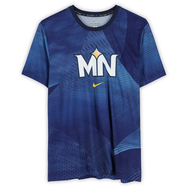 Brooks Lee Minnesota Twins Player-Worn Blue City Connect Short Sleeve Shirt from the 2024 MLB Season - Size XL