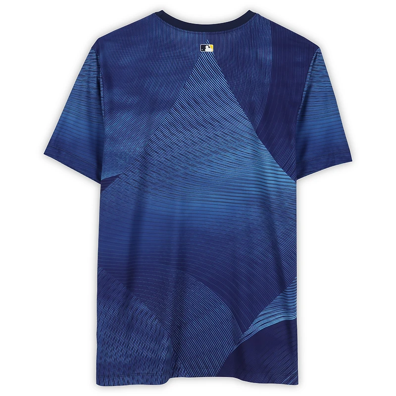Maillot à manches courtes bleu City Connect porté par Brooks Lee, joueur des Minnesota Twins, saison 2024 de la MLB - Taille XL