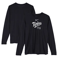 Maillot à manches longues bleu marine porté par Brooks Lee, joueur des Minnesota Twins, saison 2024 de la MLB - Taille XL