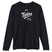Maillot à manches longues bleu marine porté par Brooks Lee, joueur des Minnesota Twins, saison 2024 de la MLB - Taille XL