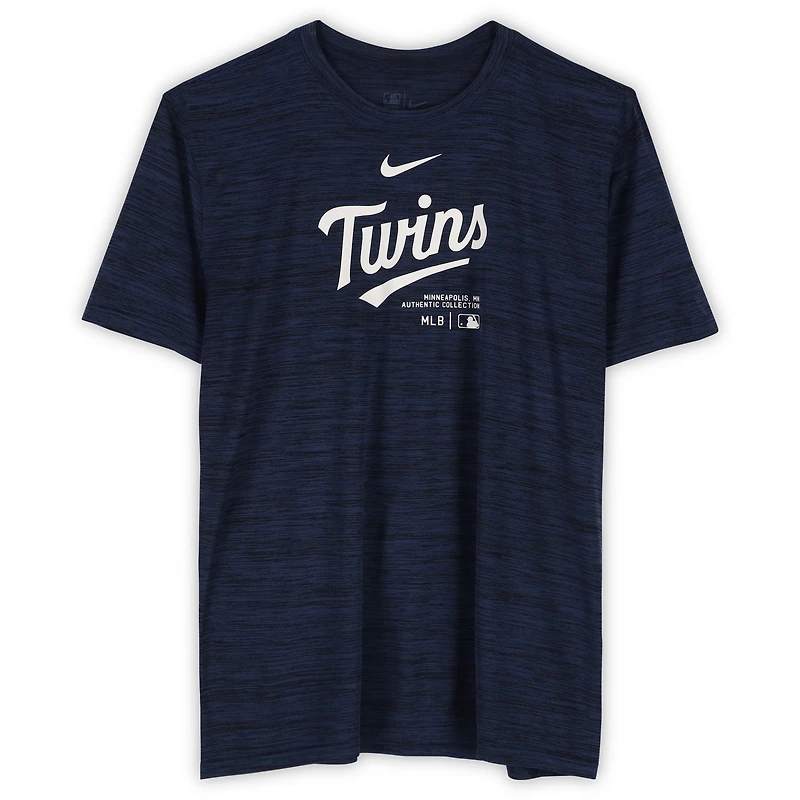 Brooks Lee Minnesota Twins Player-Worn Navy Short Sleeve Shirt from the 2024 MLB Season
