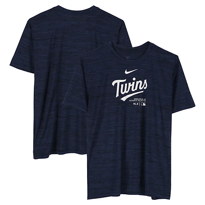 Maillot à manches courtes bleu marine porté par Brooks Lee, joueur des Minnesota Twins, saison 2024 de la MLB - Taille XL