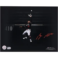 Photographie autographiée de Byron Buxton, Minnesota Twins, 11"x 14" Home Run Robbing Wall Catch