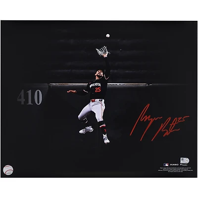 Byron Buxton Minnesota Twins Autographed 16" x 20" Home Run Robbing Wall Catch Spotlight Photograph