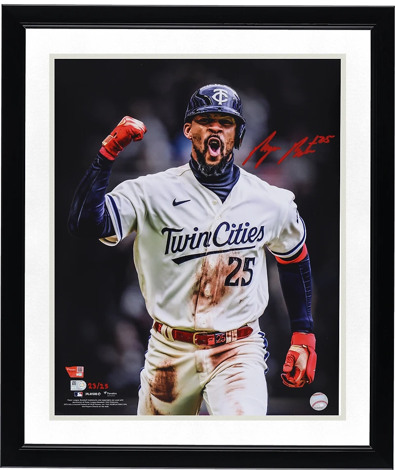 Photo dédicacée de Byron Buxton (Minnesota Twins) - 40,6 x 50,8 cm (édition limitée à 25 exemplaires)