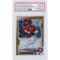 Christian Encarnacion-Strand Minnesota Twins Autographié 2021 Bowman Draft 1st Bowman Gold Wave #CDA-CE #28/50 PSA Authentifié 9 Carte