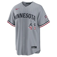 Fourth of July Men's Minnesota Twins Joe Ryan Nike Gray USA 250 Stadium Jersey