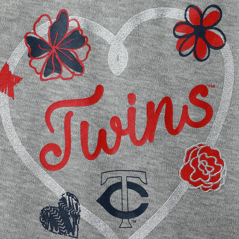 Lot de 3 bodys Minnesota Twins Batter Up pour nouveau-nés et bébés bleu marine/rouge/gris chiné