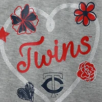Lot de 3 bodys Minnesota Twins Batter Up pour nouveau-nés et bébés bleu marine/rouge/gris chiné