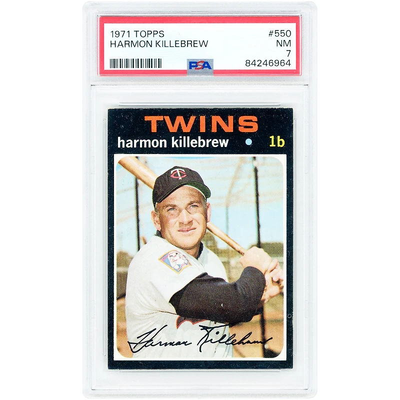 Harmon Killebrew Minnesota Twins 1971 Topps #550 PSA Authenticated 7 Card