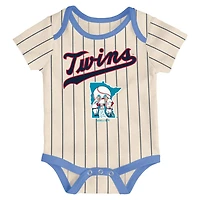 Infant Navy/Light Blue/Cream Minnesota Twins Future #1 3-Pack Bodysuit Set