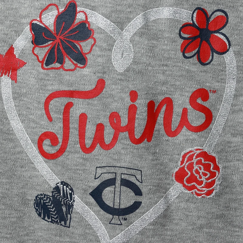 Infant Navy/Red/Gray Minnesota Twins Batter Up 3-Pack Bodysuit Set