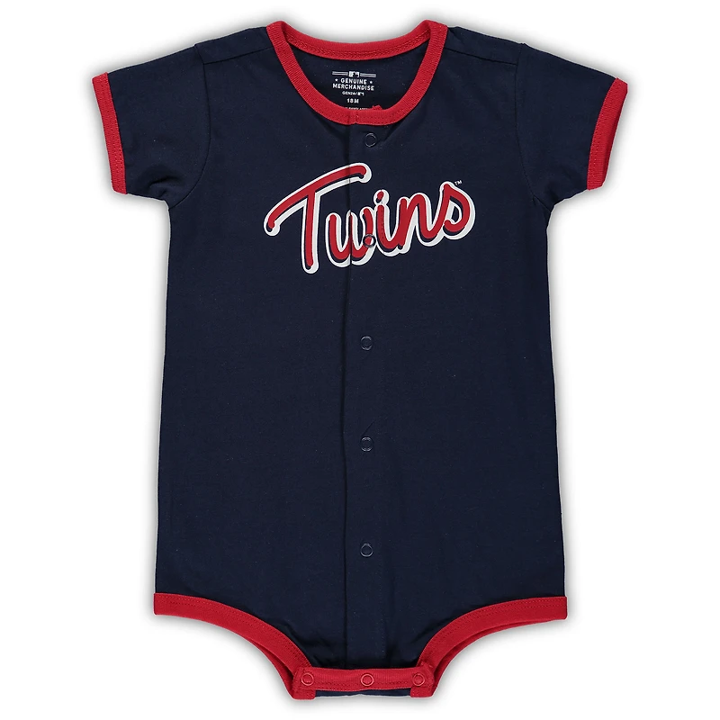 Barboteuse Power Hitter des Minnesota Twins bleu marine pour bébé