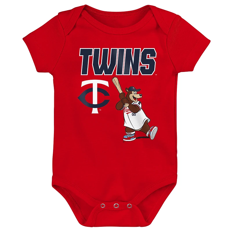 Ensemble de body 3 pièces pour bébé Outerstuff Minnesota Twins Home Plate