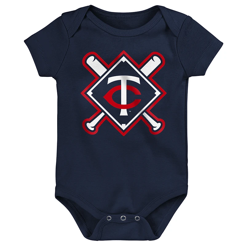 Ensemble de body 3 pièces pour bébé Outerstuff Minnesota Twins Home Plate