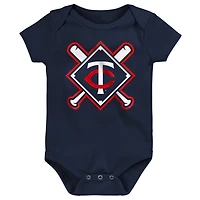 Ensemble de body 3 pièces pour bébé Outerstuff Minnesota Twins Home Plate