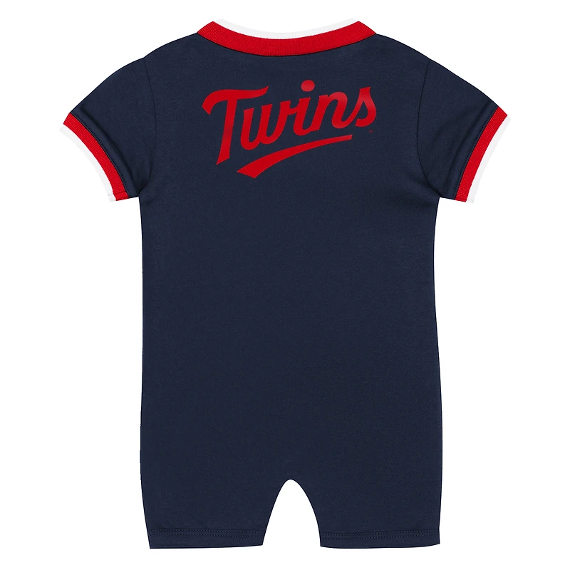 Combinaison bébé Outerstuff bleu marine Minnesota Twins à pinces