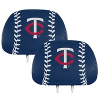 Housses d'appuie-tête imprimées (lot de deux) aux couleurs des Minnesota Twins