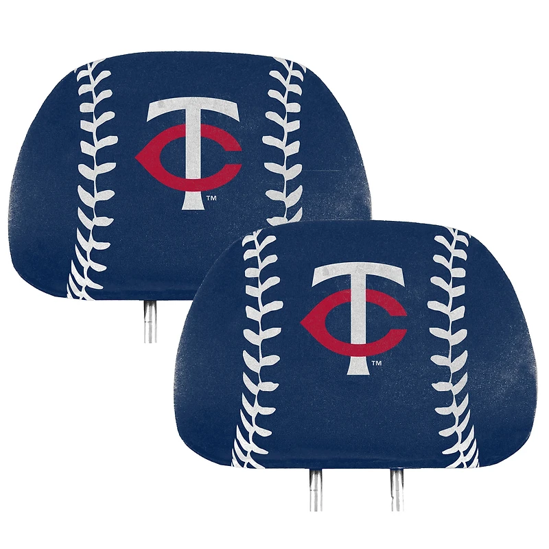 Housses d'appuie-tête imprimées (lot de deux) aux couleurs des Minnesota Twins