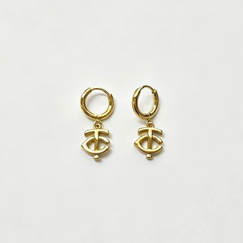 LUV AJ Minnesota Twins Logo Charm Huggie Earrings