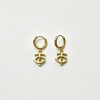 LUV AJ Minnesota Twins Logo Charm Huggie Earrings