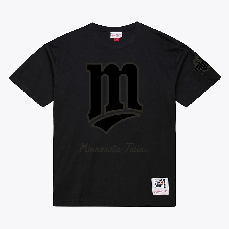T-shirt noir Mitchell & Ness Minnesota Twins Cooperstown Collection Phantom pour homme