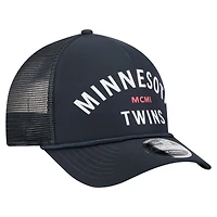 Men's New Era  Navy Minnesota Twins Minimalist 9FORTY A-Frame Adjustable Hat