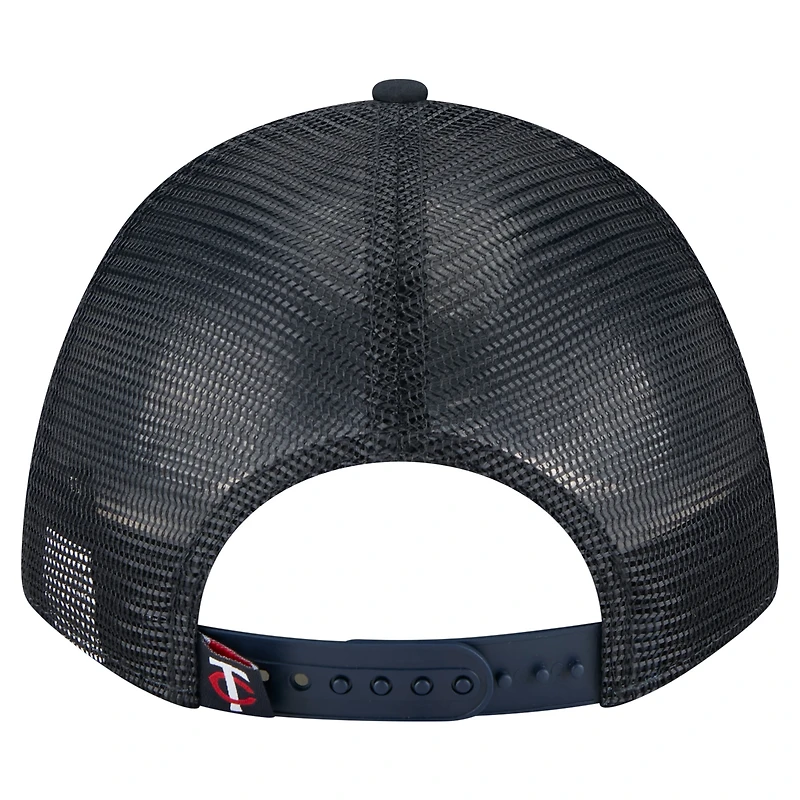 Men's New Era  Navy Minnesota Twins Minimalist 9FORTY A-Frame Adjustable Hat