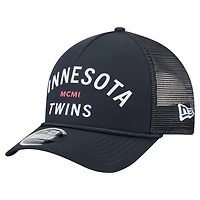Men's New Era  Navy Minnesota Twins Minimalist 9FORTY A-Frame Adjustable Hat