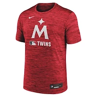 T-shirt Nike rouge Minnesota Twins Authentic Collection Velocity Dri-FIT pour homme