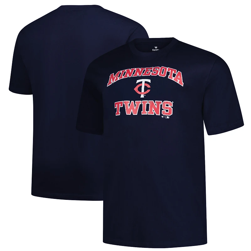 Men's Profile  Navy Minnesota Twins Big & Tall Heart Soul T-Shirt