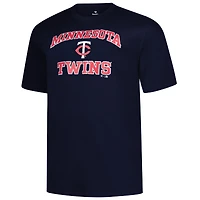 T-shirt bleu marine pour homme avec logo Heart & Soul des Twins du Minnesota