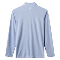 Men's TravisMathew  Light Blue Minnesota Twins Time to Tailgate Tri-Blend Quarter-Zip Pullover