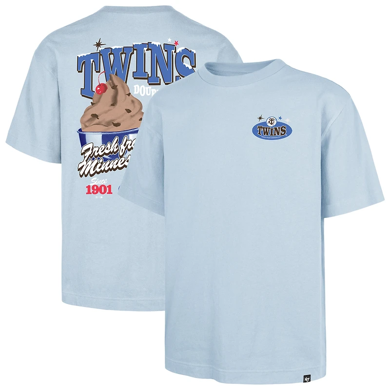 T-shirt bleu clair « 47 » pour homme, édition limitée, des Twins du Minnesota, le glacier