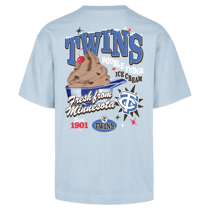 T-shirt bleu clair « 47 » pour homme, édition limitée, des Twins du Minnesota, le glacier