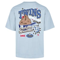 T-shirt bleu clair « 47 » pour homme, édition limitée, des Twins du Minnesota, le glacier