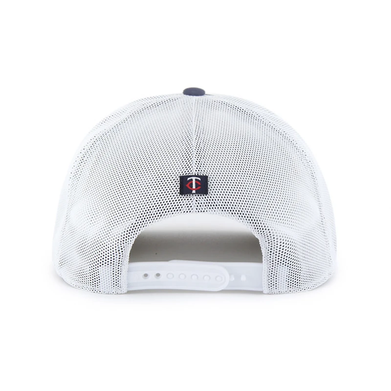 Casquette de camionneur ajustable à rayures bleu marine/blanc '47 des Twins du Minnesota pour homme