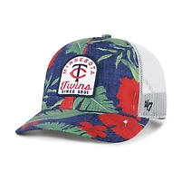 Casquette trucker ajustable Minnesota Twins Beachside bleu marine pour homme, modèle 47