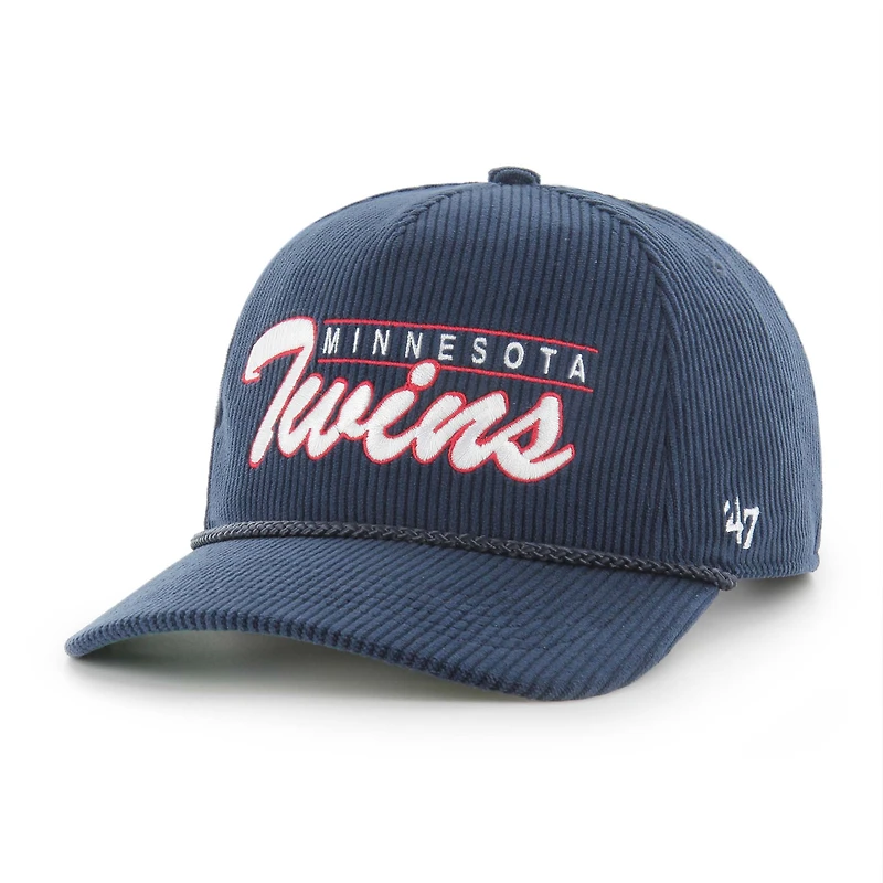 Casquette ajustable en velours côtelé bleu marine '47 Minnesota Twins pour homme