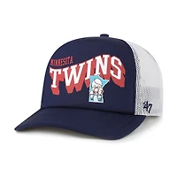 Casquette snapback Meander Foam Trucker bleu marine des Twins du Minnesota pour homme, modèle 1947